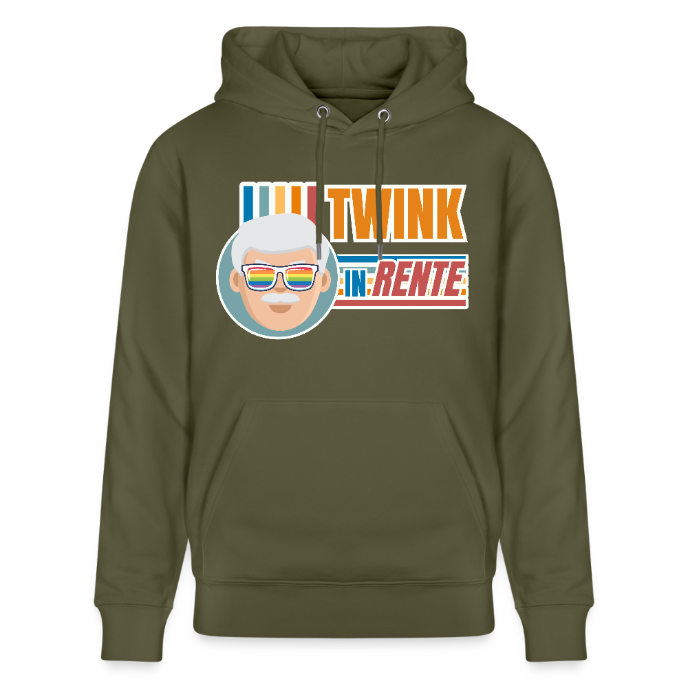 Twink in Rente! | Pride Bio-Hoodie Unisex - Khaki Grün
