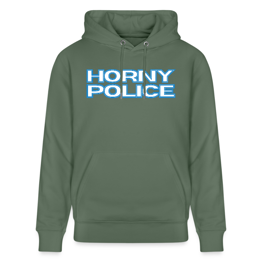 HORNY POLICE | Kink Fetish Pride Bio-Hoodie Unisex - Tanngrün