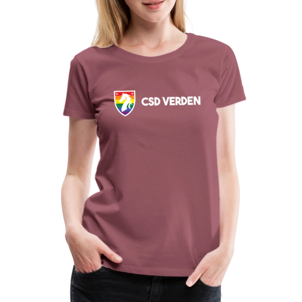 CSD Verden Premium Pride T-Shirt Tailiert Doppelseitig - Malve