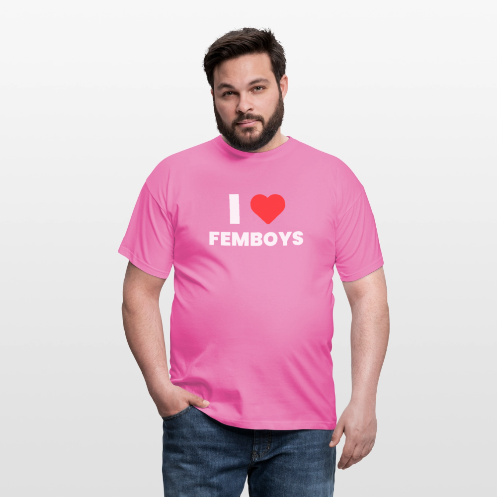 I LOVE FEMBOYS | Kink Fetish Pride T-Shirt - Pink