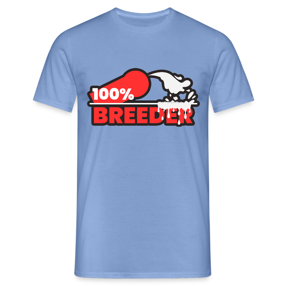 100% BREEDER | Kink Fetish Pride T-Shirt - carolina blue