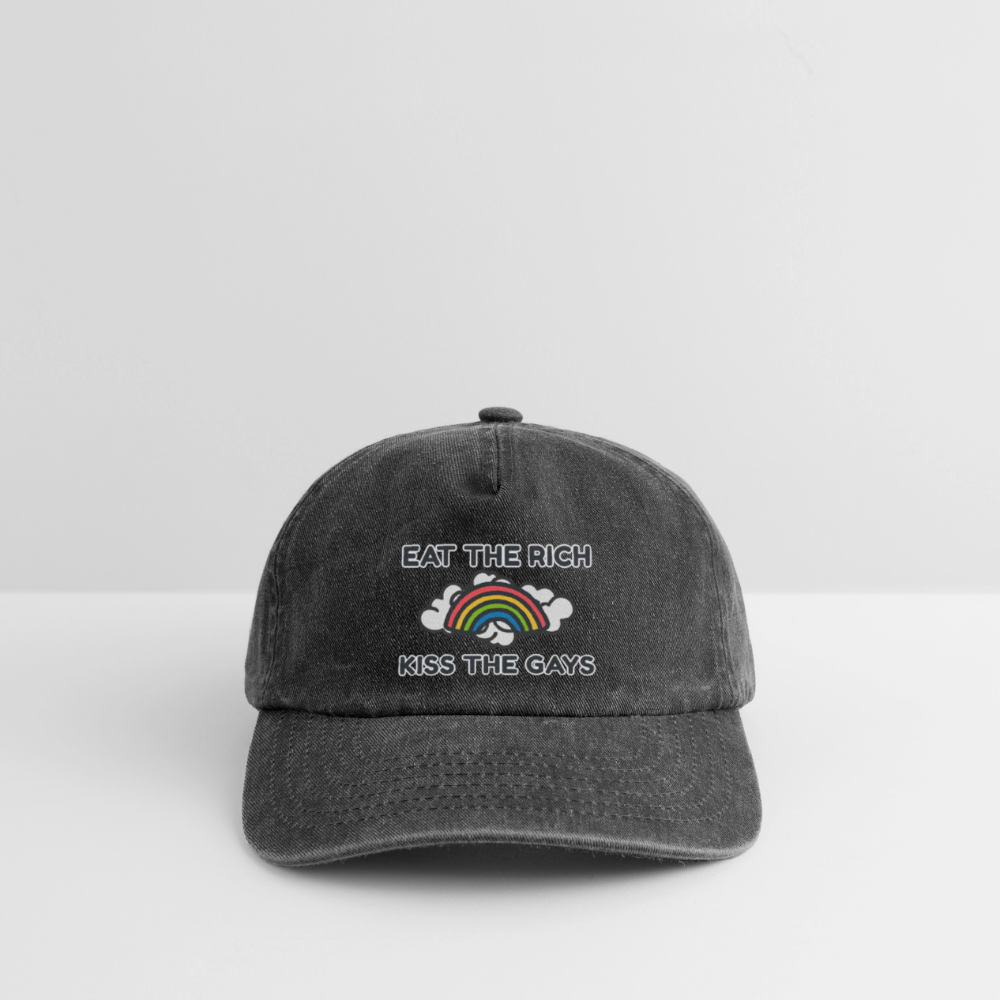 Eat the Rich, Kiss the Gays! Vintage Cap - Vintage Schwarz