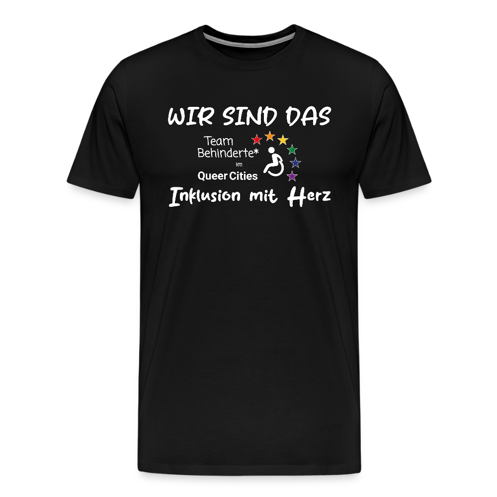 Team Behinderte – Inklusion mit Herz | Solidaritäts-Shirt - Schwarz