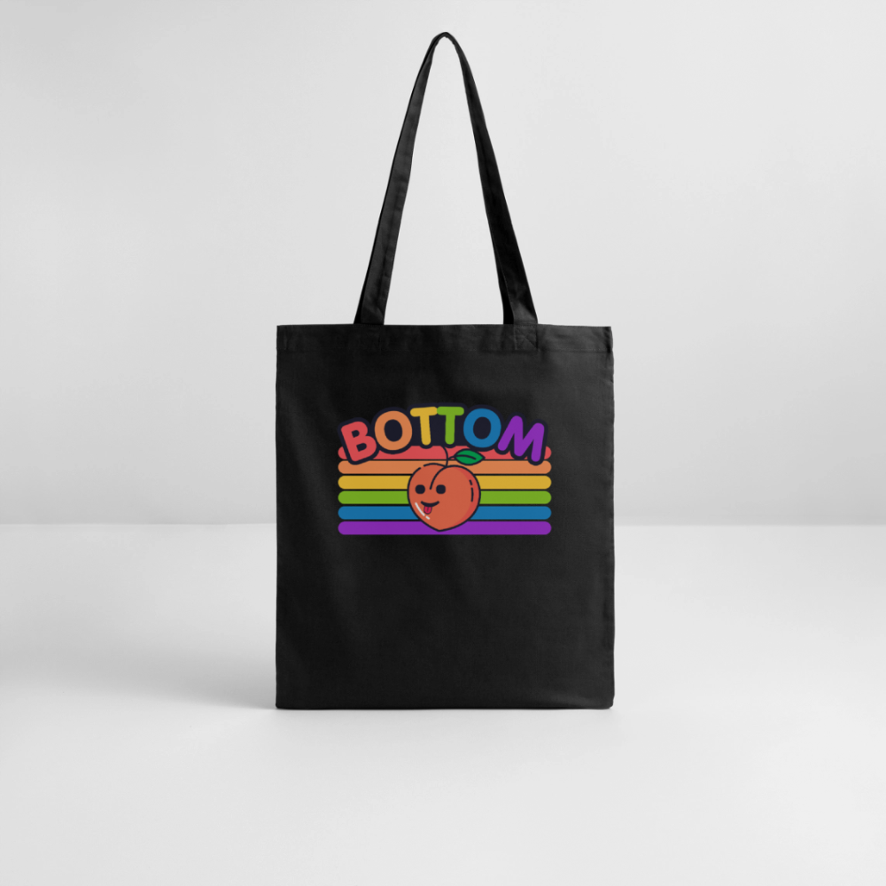 Bottom Gay | Pride Bio-Stoffbeutel - Schwarz
