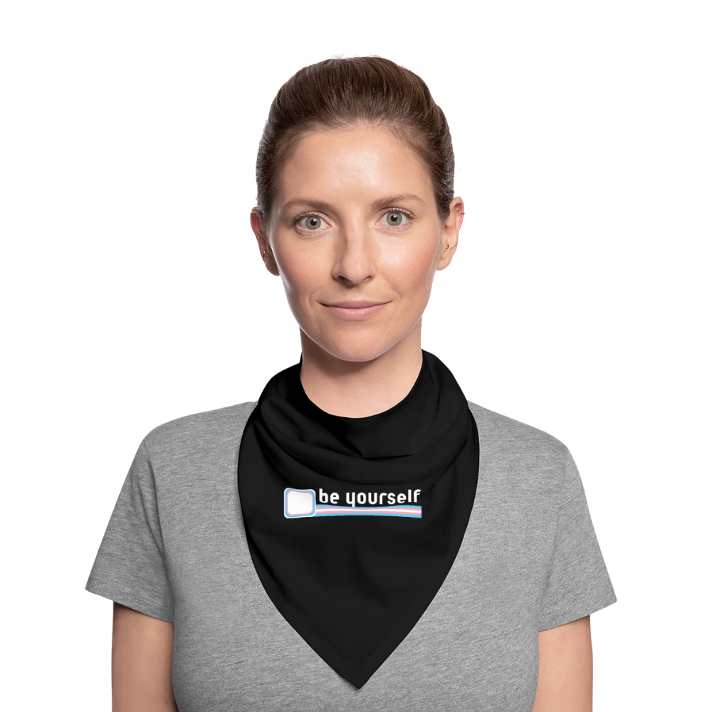 "be yourself" | Trans Pride Bandana - Schwarz