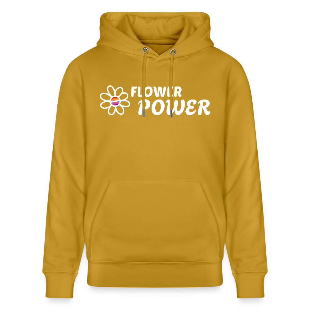 Flower Power | Lesbian Pride Bio-Hoodie Unisex - Ocker