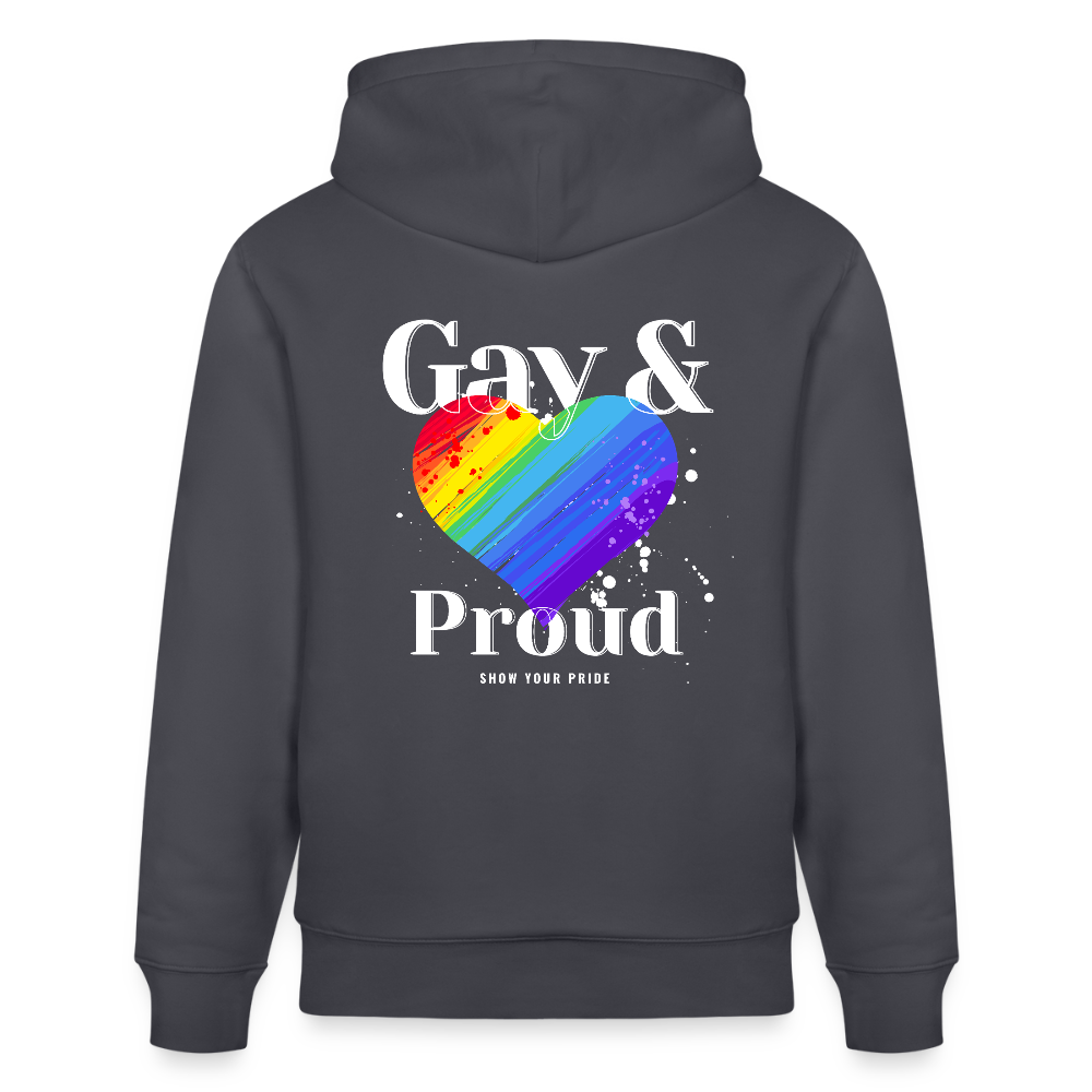 Gay & Proud | Pride Bio-Hoodie Unisex - Indigoblau