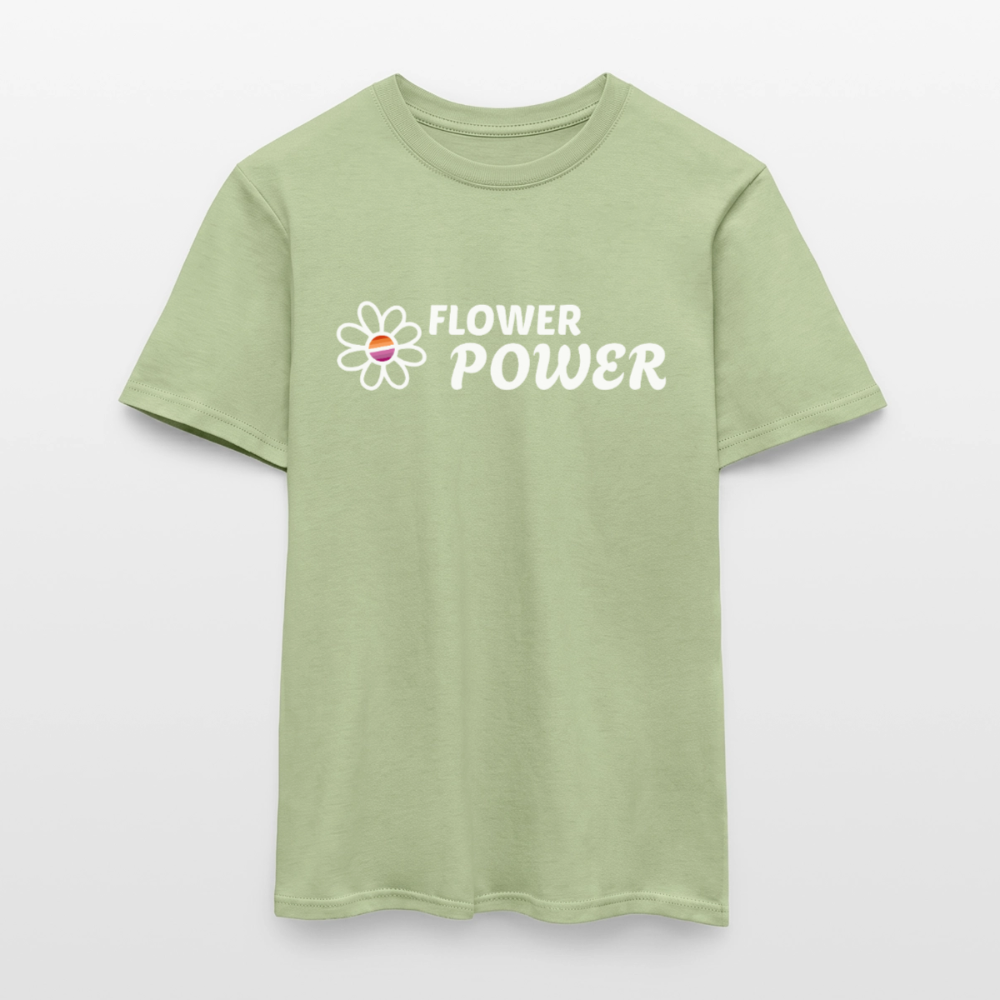 Flower Power Lesbisch T-Shirt | Retro WLW Pride LGBTQ - Sage