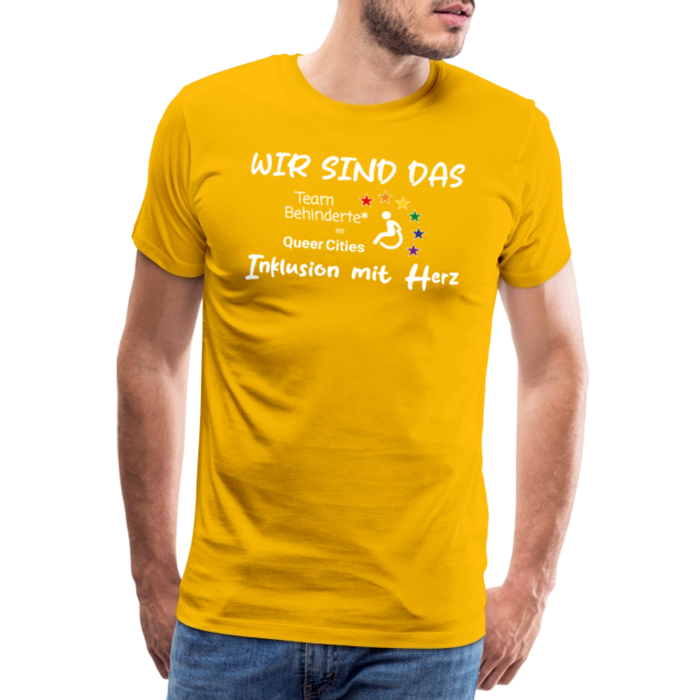 Team Behinderte – Inklusion mit Herz | Solidaritäts-Shirt - Sonnengelb