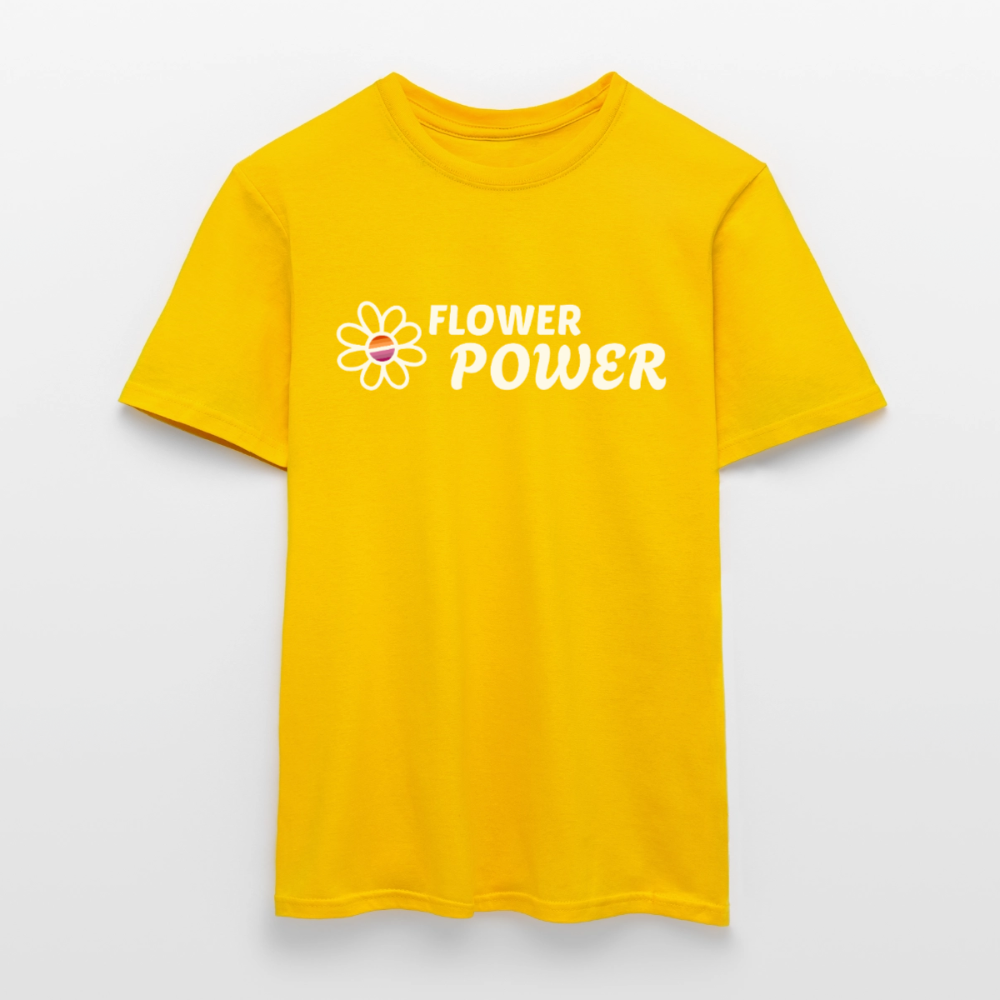 Flower Power Lesbisch T-Shirt | Retro WLW Pride LGBTQ - Gelb