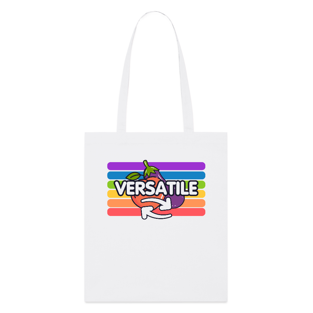 Versatile Gay | Pride Bio-Stoffbeutel - Weiß