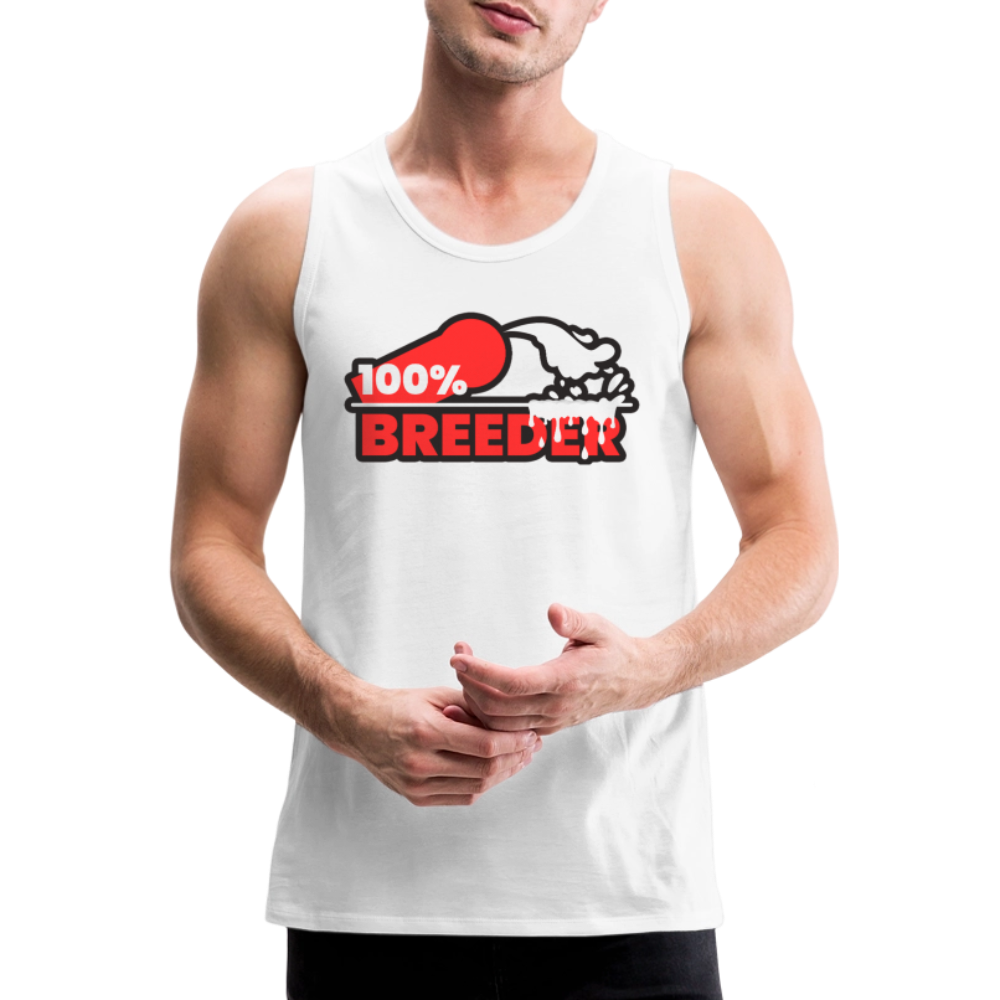 100% BREEDER | Kink Fetish Pride Premium Tank Top - Weiß