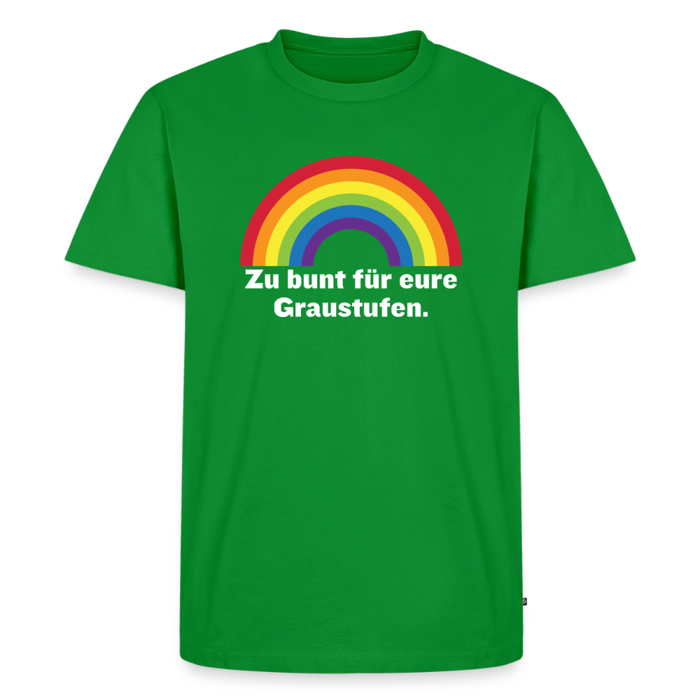 Zu bunt für eure Graustufen Premium Pride T-Shirt - Grün