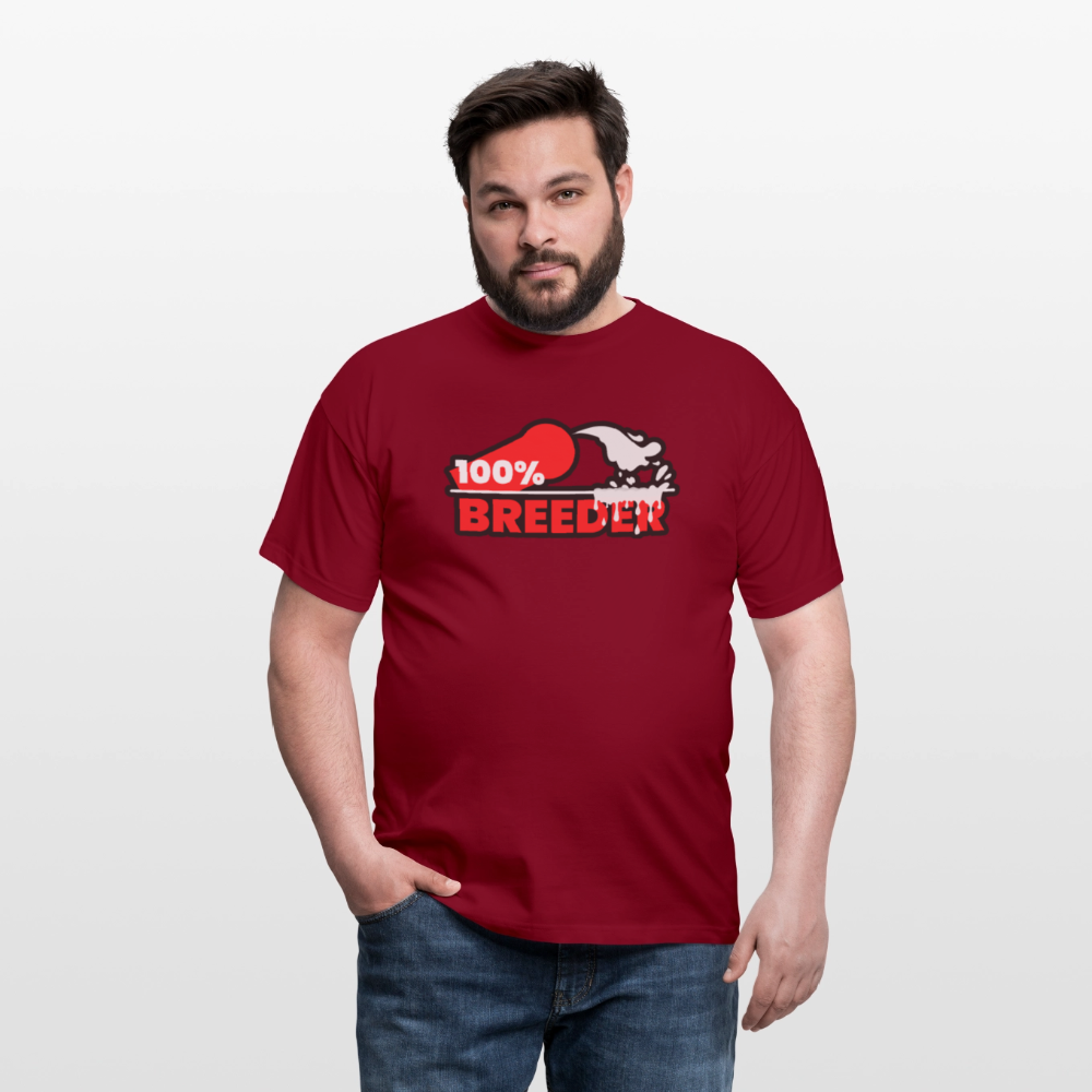 100% BREEDER | Kink Fetish Pride T-Shirt - Ziegelrot