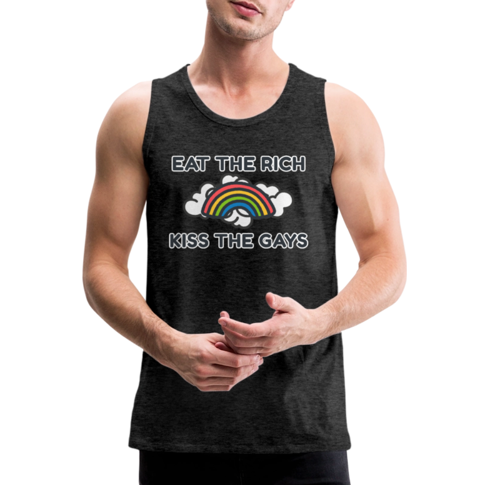 Eat the Rich, Kiss the Gays! Premium Tank Top - Anthrazit