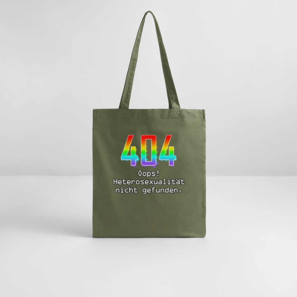 404 ERROR: Heterosexualität nicht gefunden. Pride Bio-Stoffbeutel - Khaki