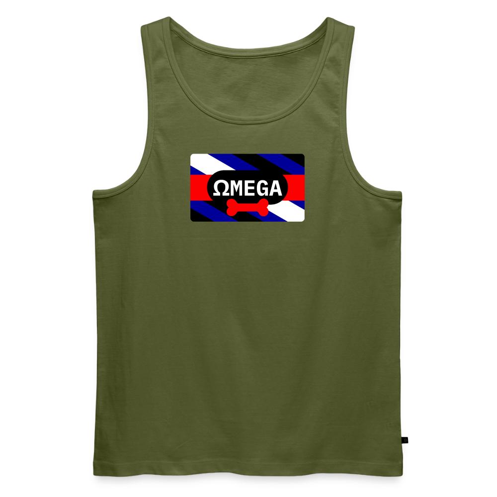 OMEGA Puppy Flag | Puppy Kink Pride | Premium Tank Top - Khaki