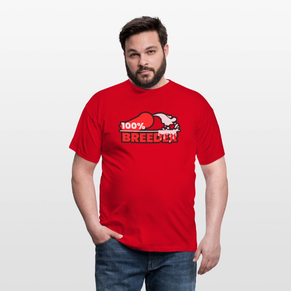 100% BREEDER | Kink Fetish Pride T-Shirt - Rot