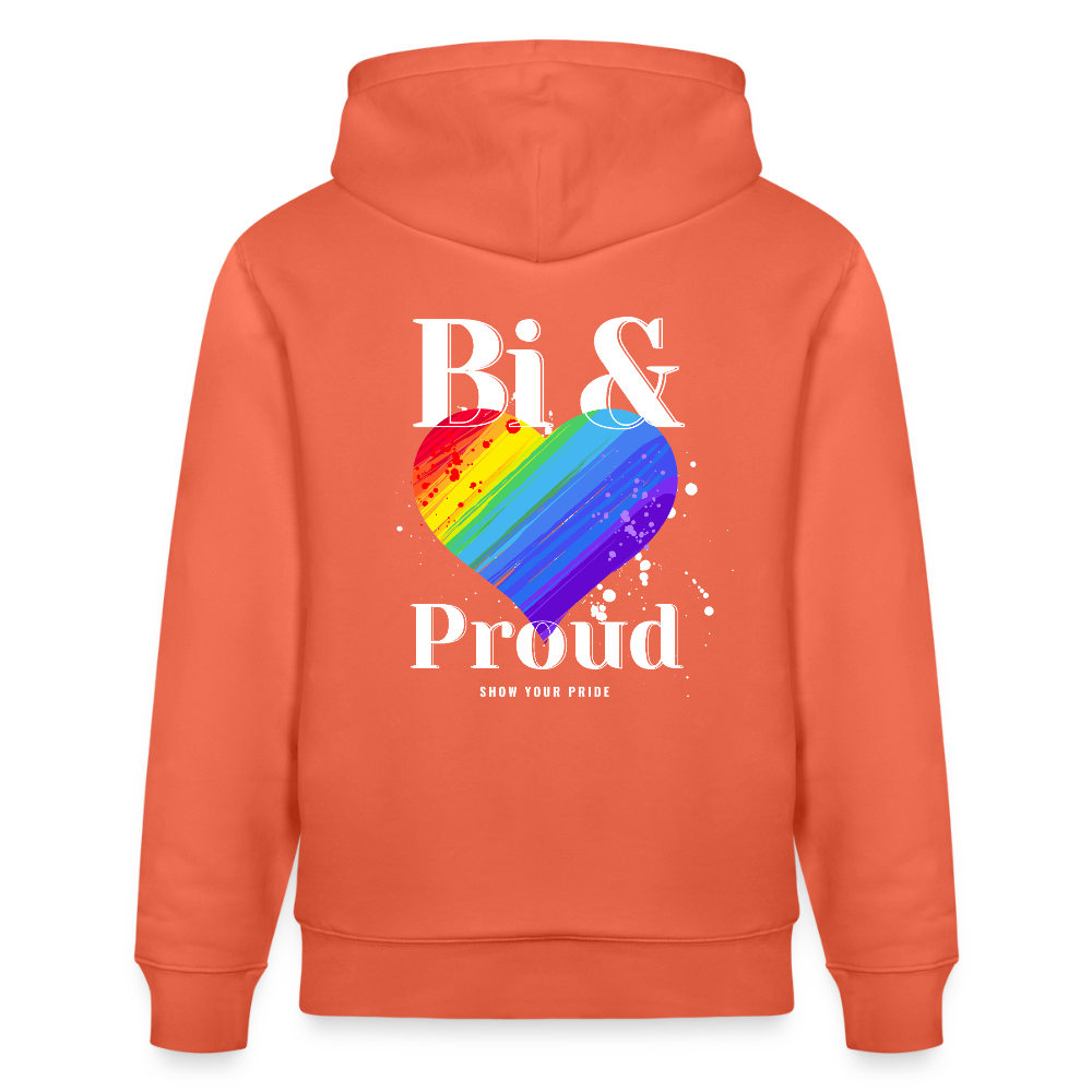Bi & Proud | Pride Bio-Hoodie Unisex - Hellrot