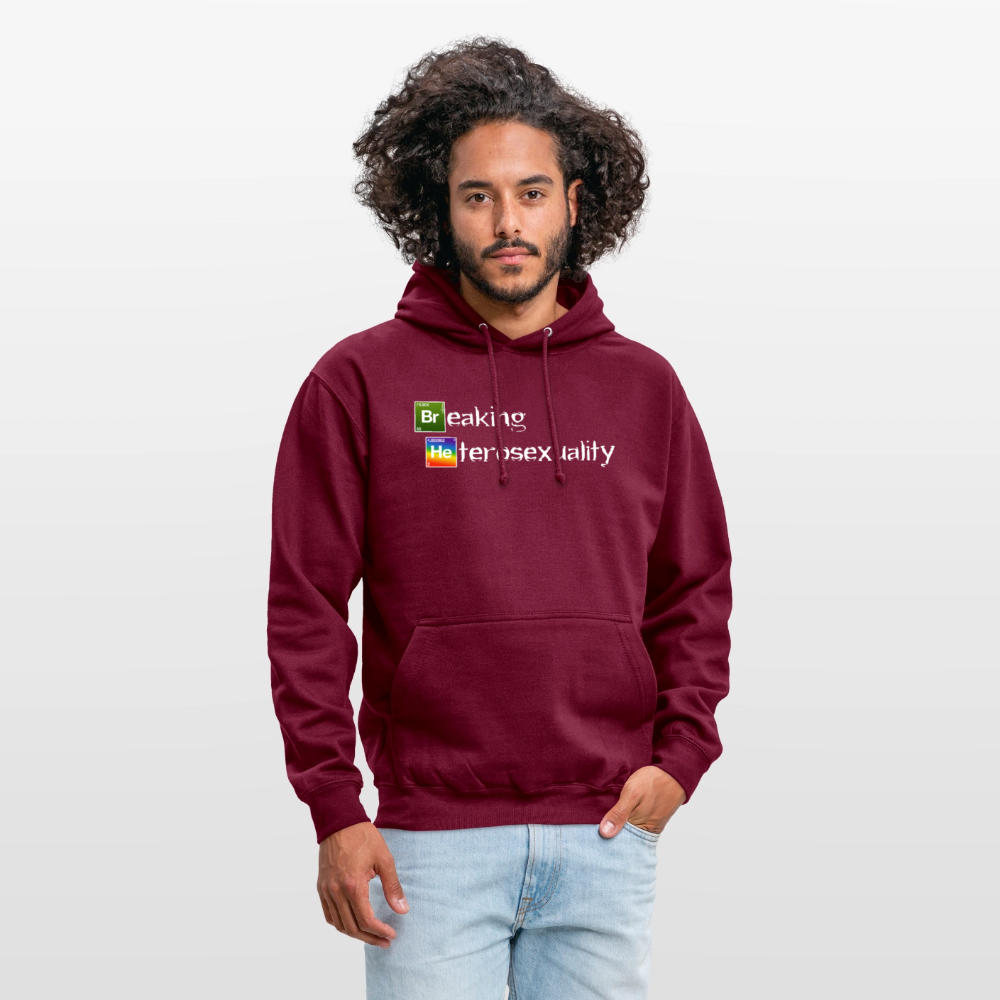 Breaking Heterosexuality Unisex Hoodie - Bordeaux