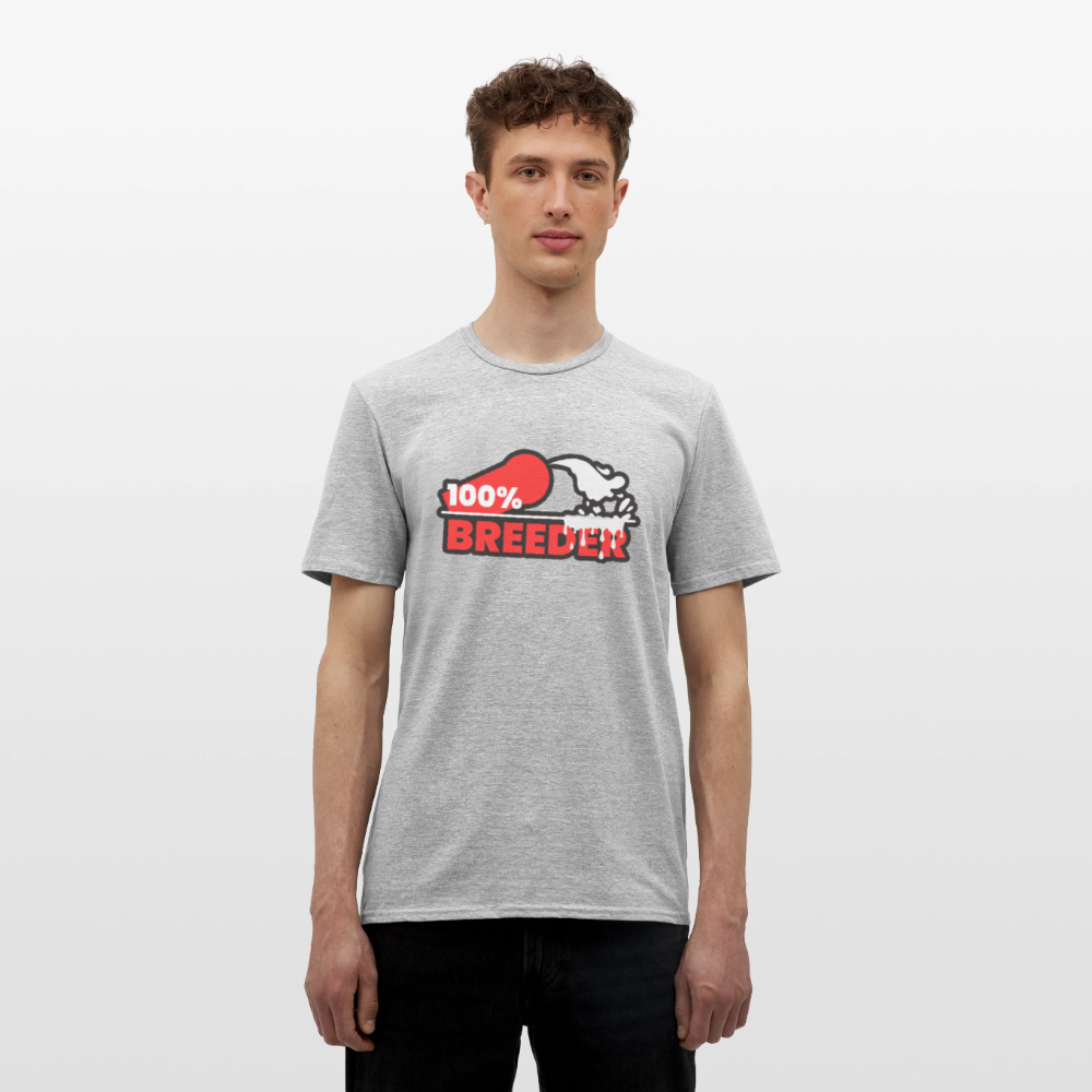 100% BREEDER | Kink Fetish Pride T-Shirt - Grau meliert