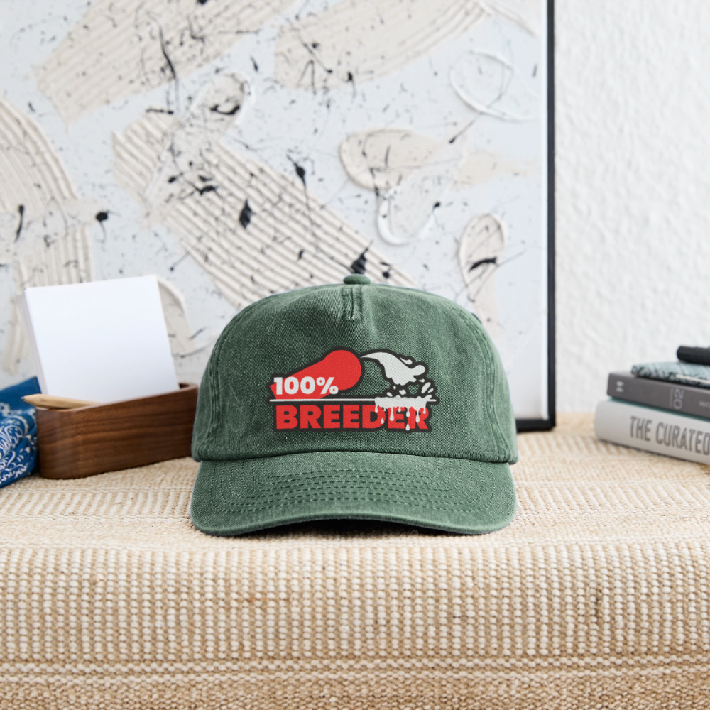 100% BREEDER | Kink Fetish Pride Vintage Cap - Vintage Flaschengrün