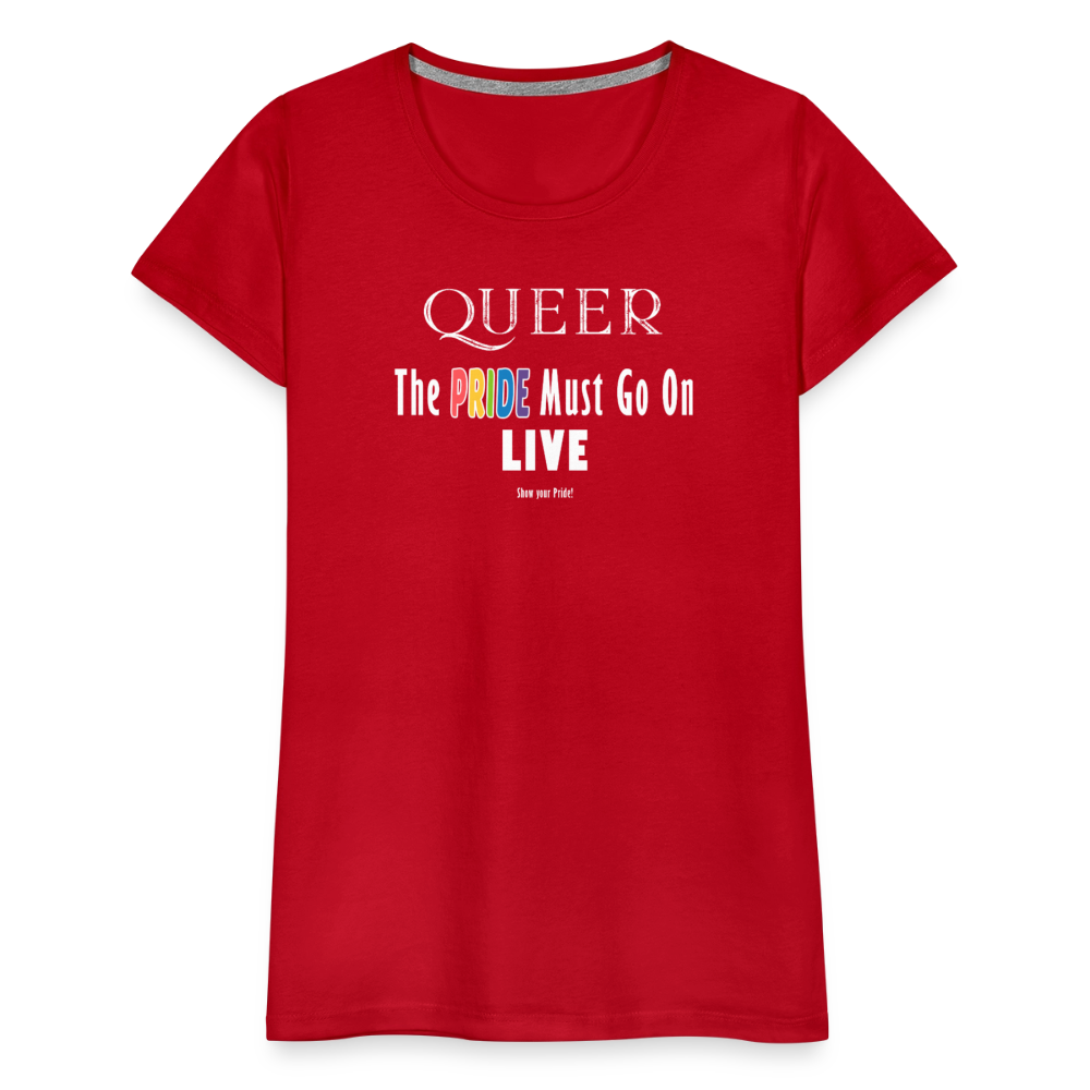 PRIDE Must Go On T-Shirt Germany Tour 2025 - tailiert (rot) - Rot