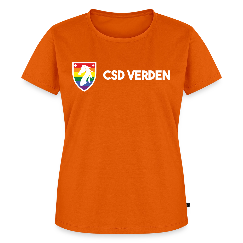 CSD Verden Premium Pride T-Shirt Tailiert Doppelseitig - Orange