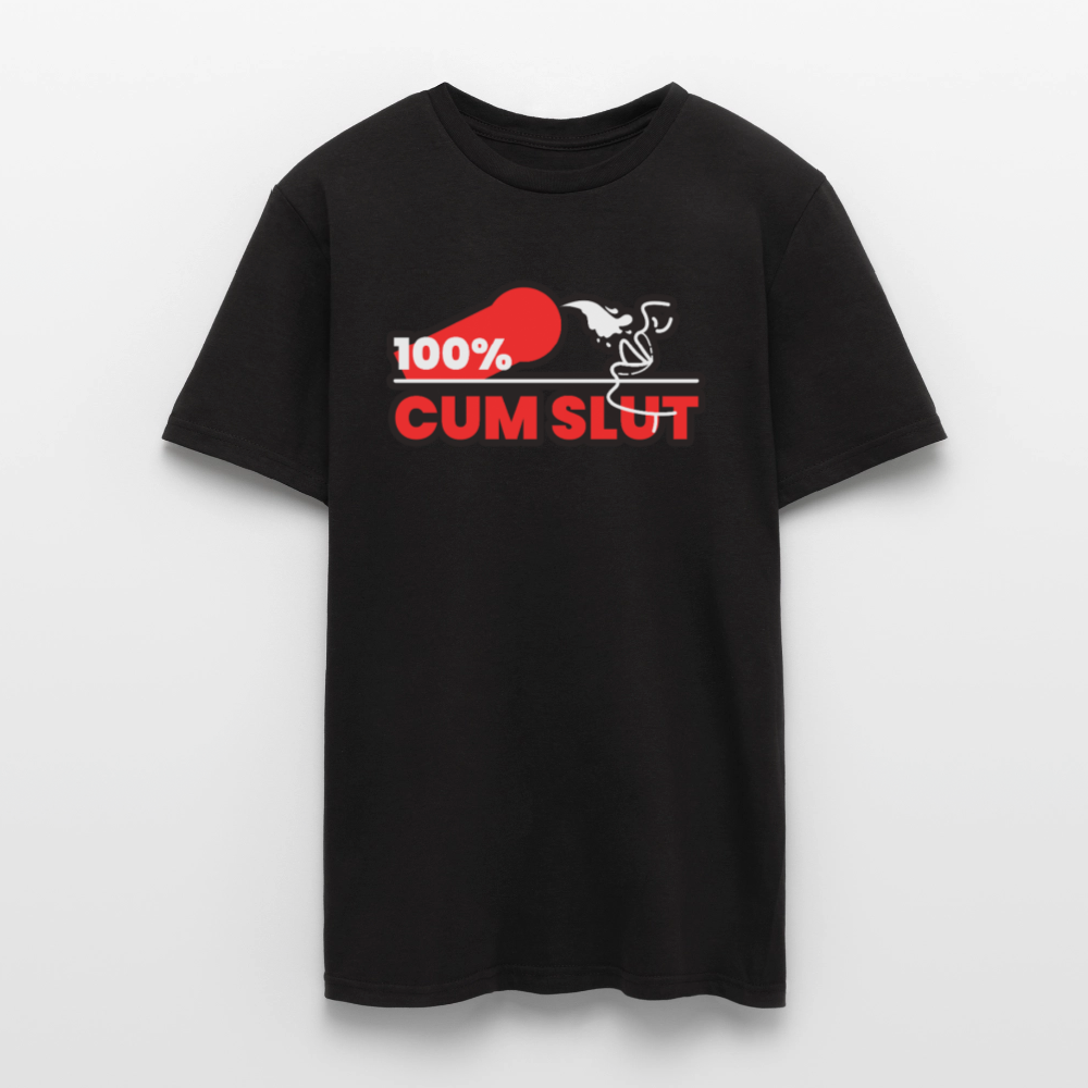 100% CUM SLUT | Kink Fetish Pride T-Shirt - Schwarz