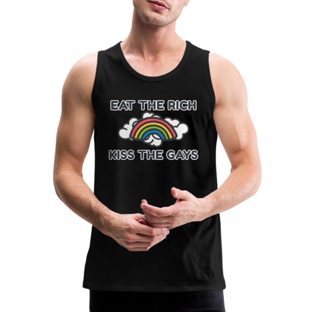 Eat the Rich, Kiss the Gays! Premium Tank Top - Schwarz