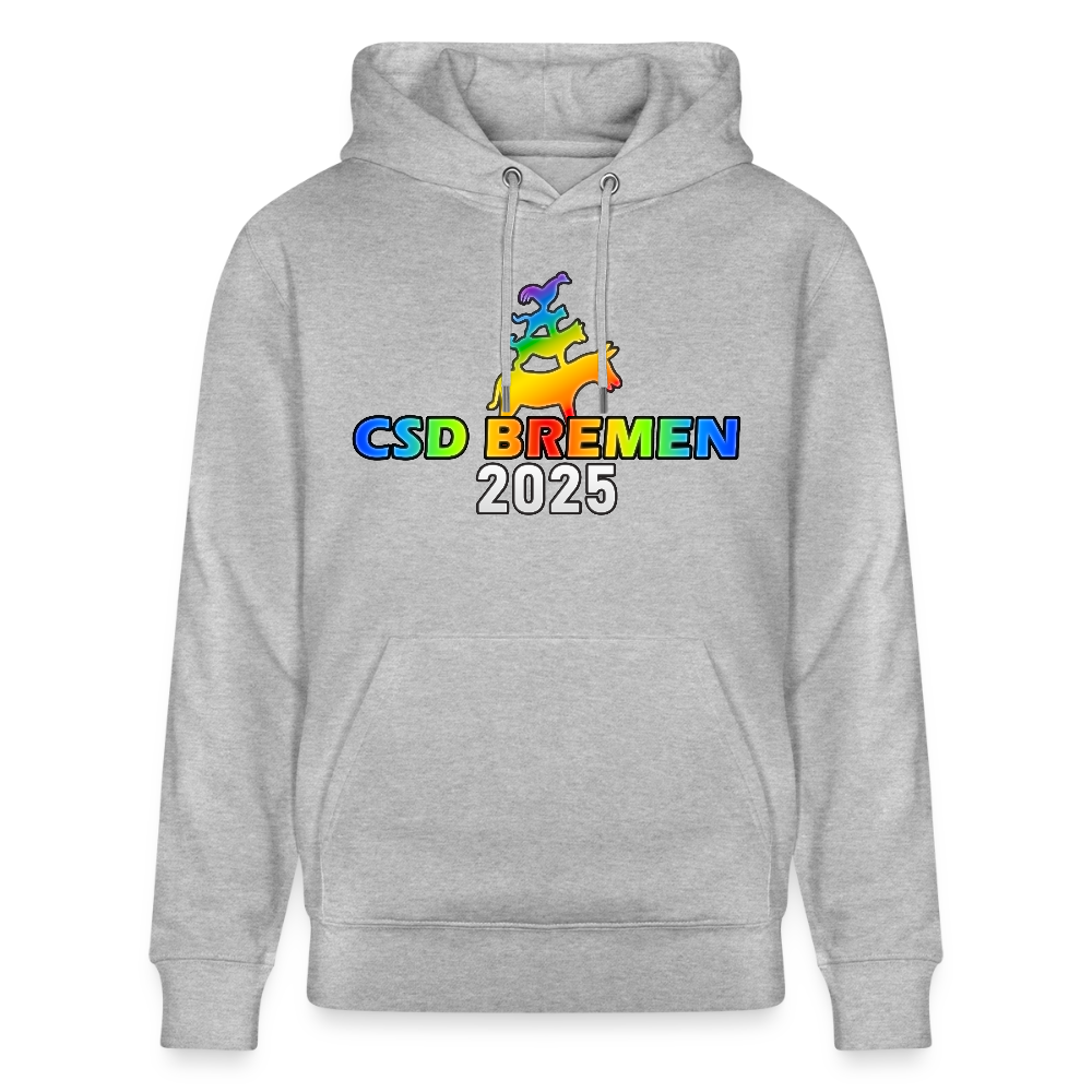 CSD Bremen 2025 Pride Unisex Bio-Hoodie - Grau meliert