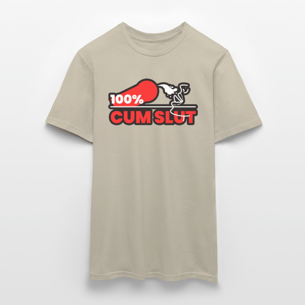 100% CUM SLUT | Kink Fetish Pride T-Shirt - Sandbeige