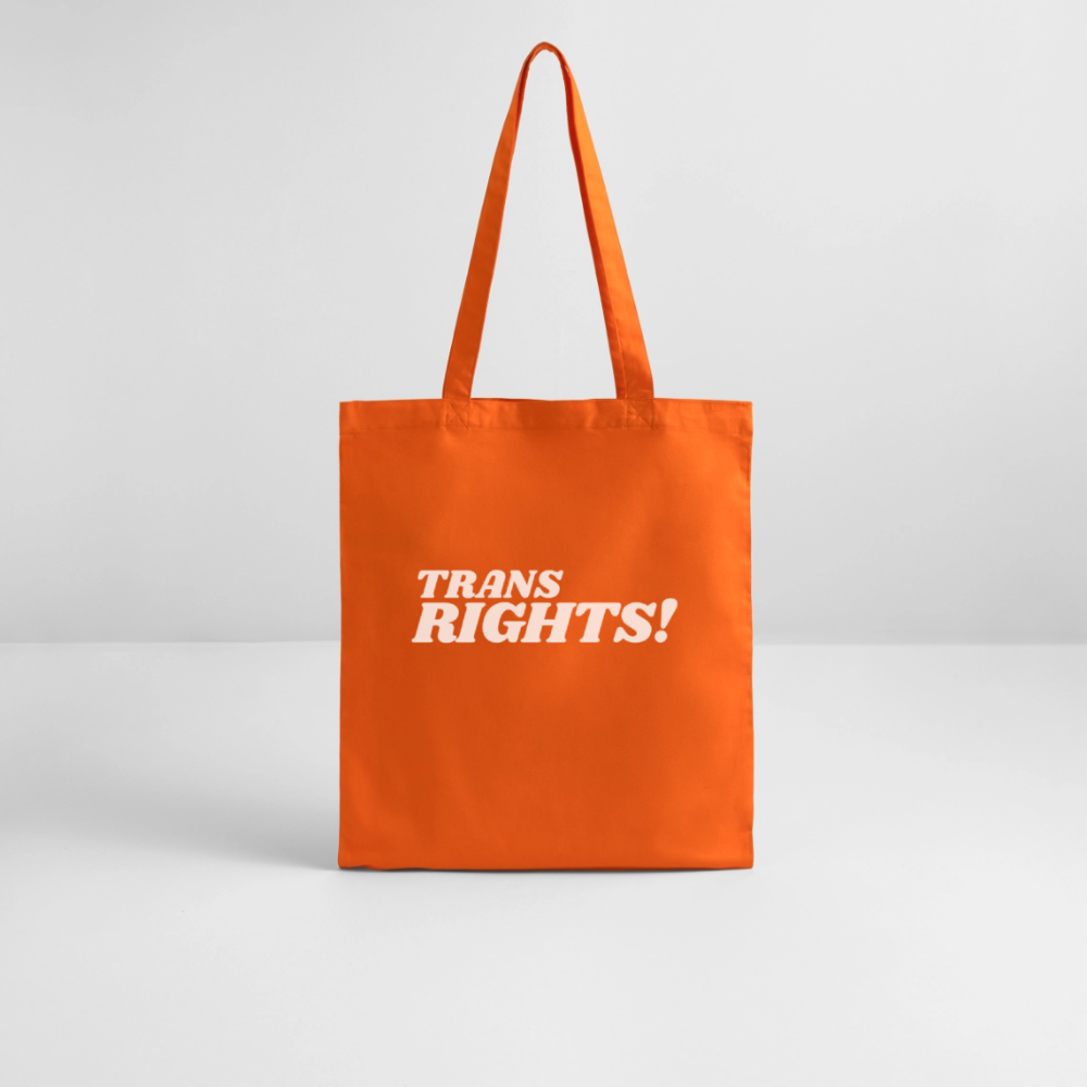 Trans Rights! | Pride Bio-Stoffbeutel - Tieforange