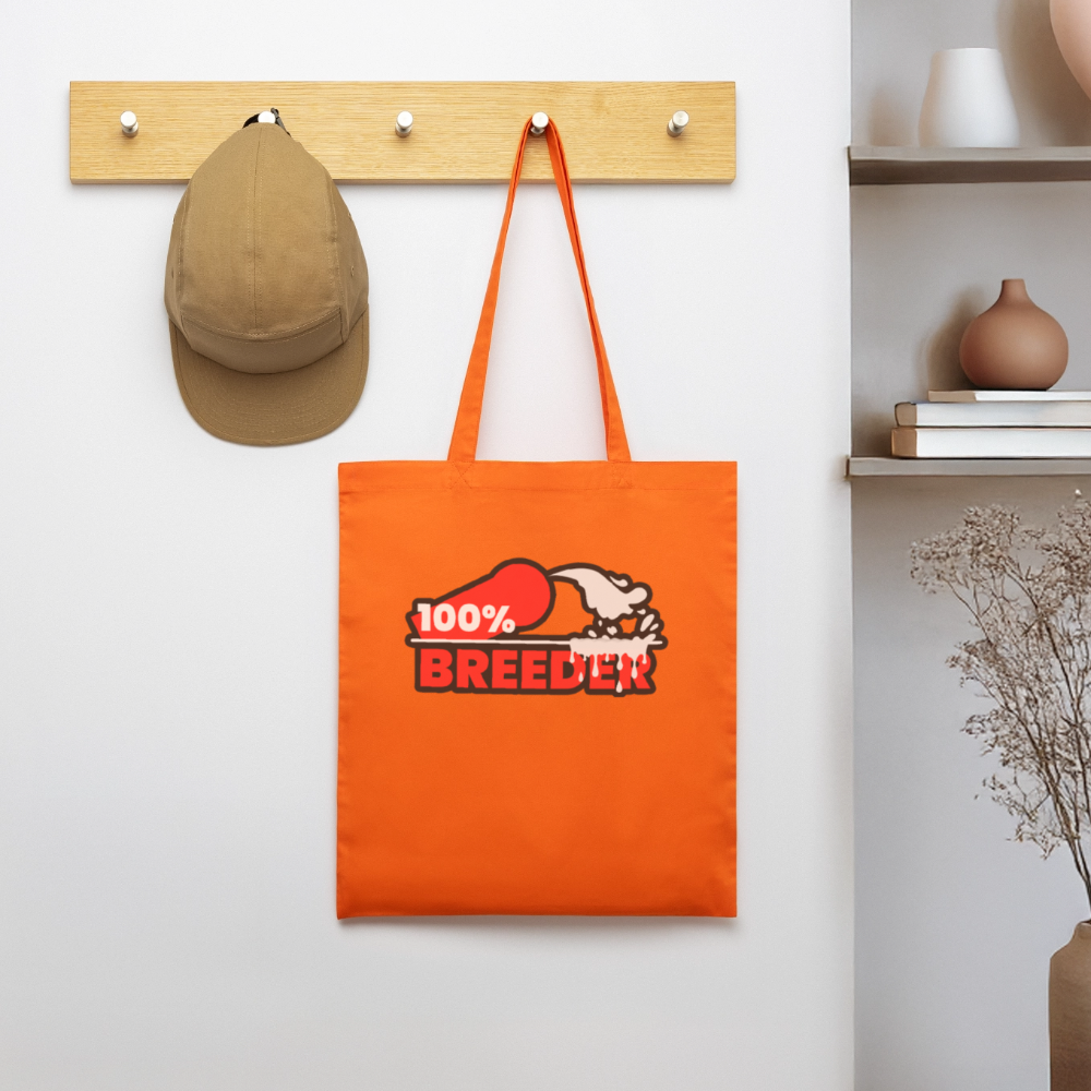 100% BREEDER | Kink Fetish Pride Bio-Stoffbeutel - Tieforange