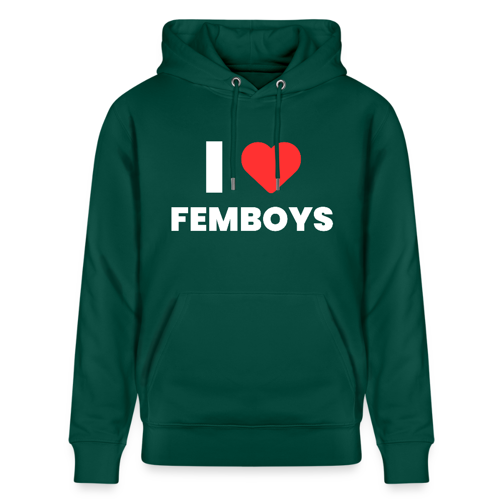 I LOVE FEMBOYS | Kink Fetish Pride Bio-Hoodie Unisex - Forest