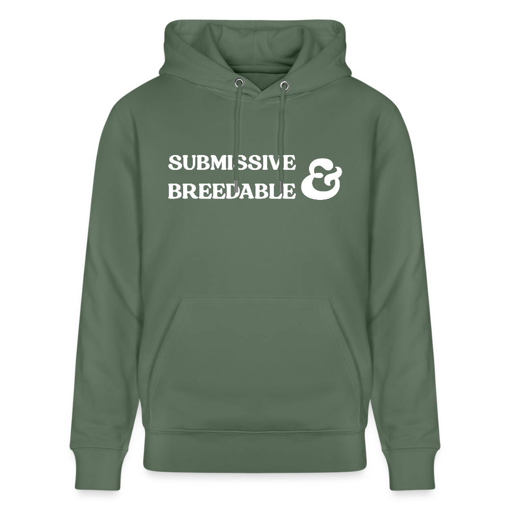 Submissive & Breedable | Kink Fetish Pride Bio-Hoodie Unisex - Tanngrün