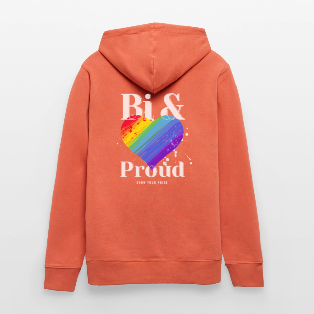 Bi & Proud | Pride Bio-Hoodie Unisex - Hellrot