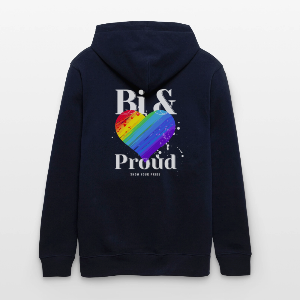 Bi & Proud | Pride Bio-Hoodie Unisex - Navy