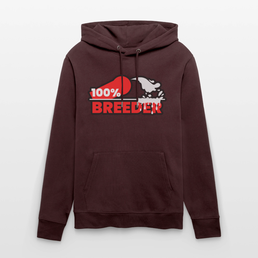 100% BREEDER | Kink Fetish Pride Bio-Hoodie Unisex - Maroon