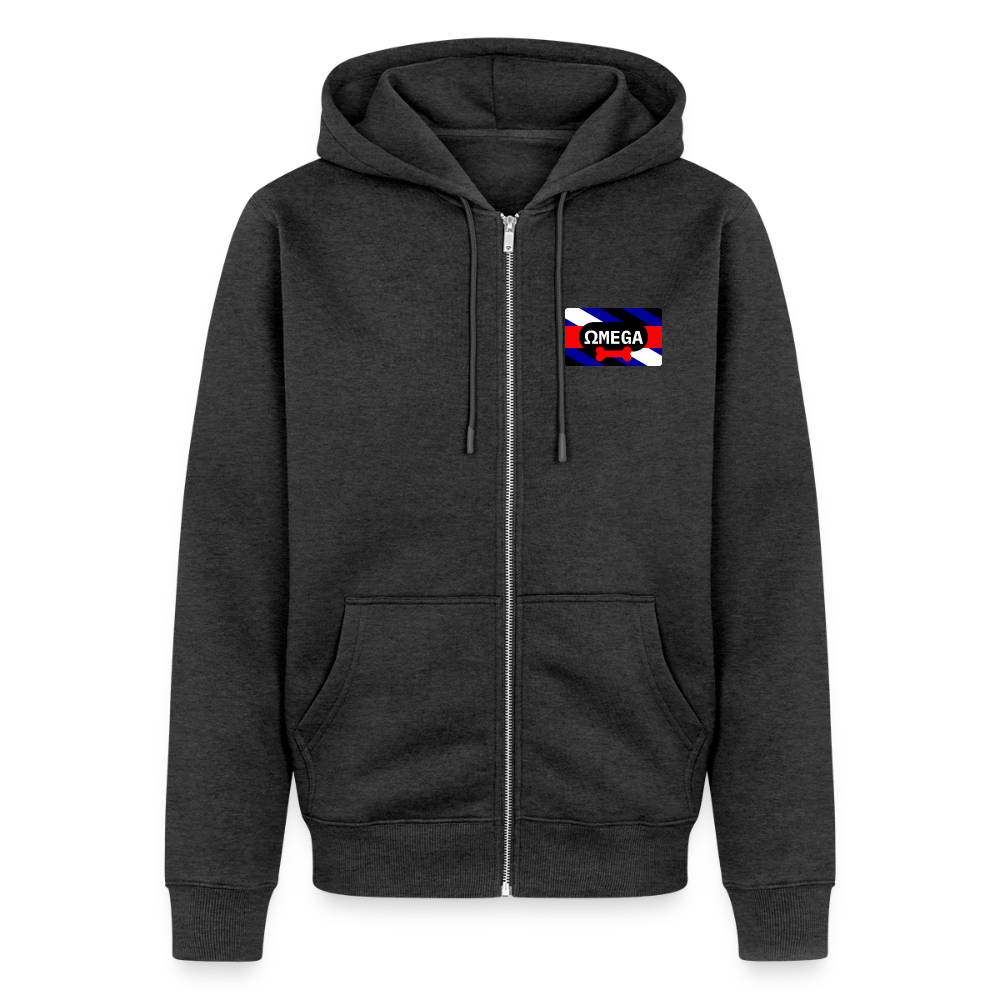 OMEGA Puppy Flag | Puppy Kink Pride | Premium Kapuzenjacke - Anthrazit meliert