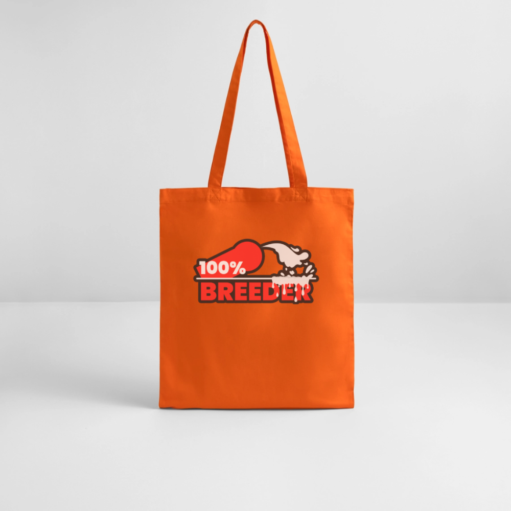100% BREEDER | Kink Fetish Pride Bio-Stoffbeutel - Tieforange