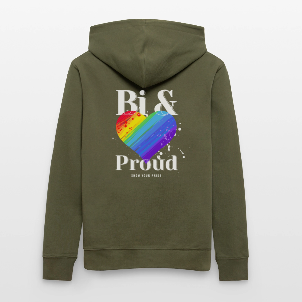 Bi & Proud | Pride Bio-Hoodie Unisex - Khaki Grün