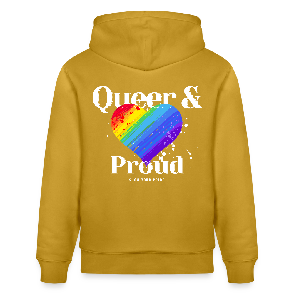 Queer & Proud | Pride Bio-Hoodie Unisex - Ocker
