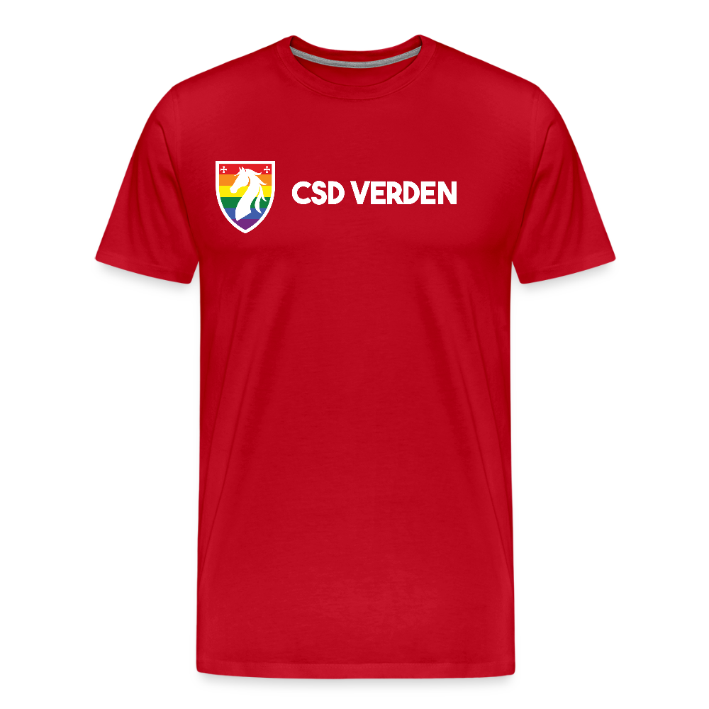 CSD Verden Premium Pride T-Shirt Doppelseitig - Rot