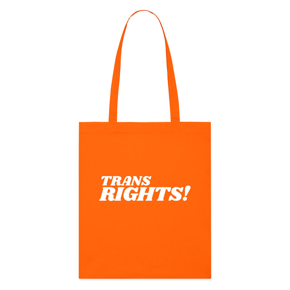 Trans Rights! | Pride Bio-Stoffbeutel - Tieforange