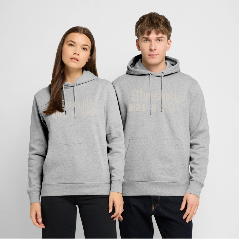 Stonewall was a Riot | Pride Bio-Hoodie Unisex - Grau meliert