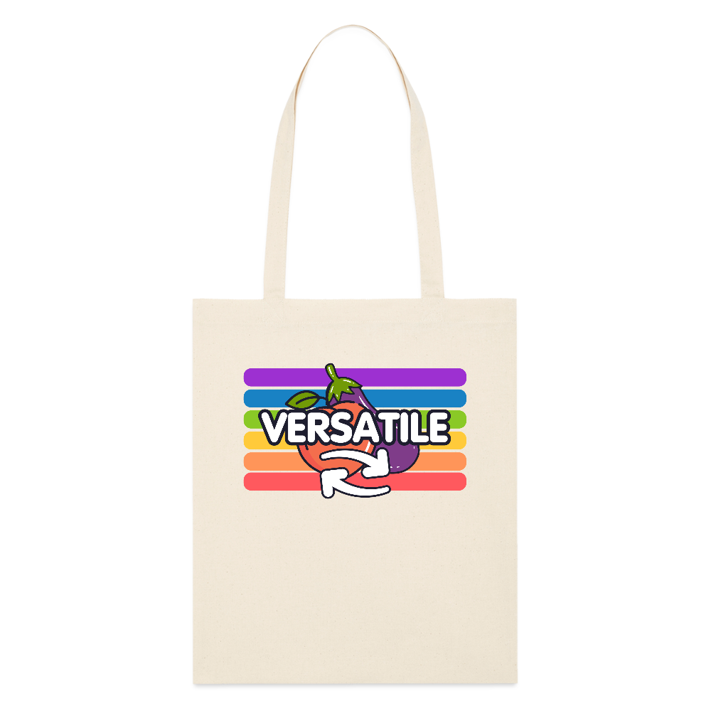 Versatile Gay | Pride Bio-Stoffbeutel - Weißgrau