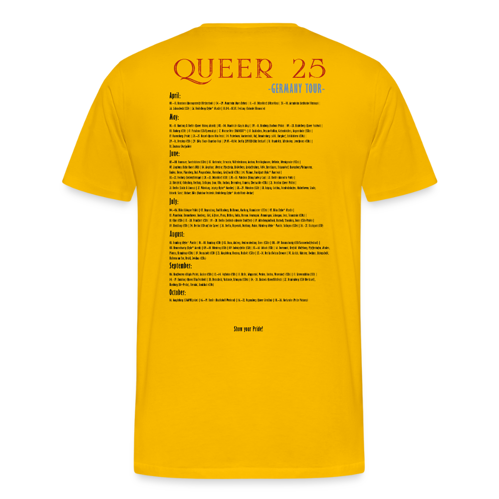 PRIDE Must Go On T-Shirt Germany Tour 2025 (gelb) - Sonnengelb