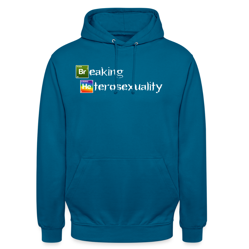 Breaking Heterosexuality Unisex Hoodie - Tiefseeblau