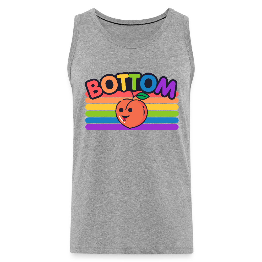 Bottom Gay | Pride Premium Tank Top - Grau meliert